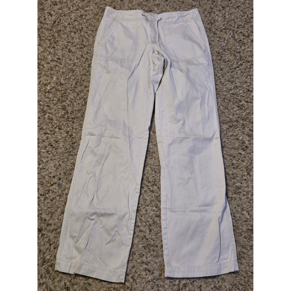 Old Navy Khaki Drawstring Pants Women's Size 6 Long Tan